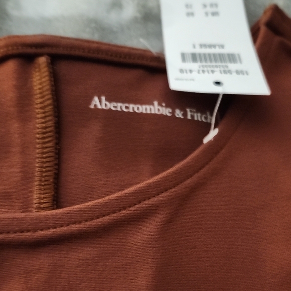 Abercrombie & Fitch One Shoulder Dress in Warm Brown - Picture 2 of 6
